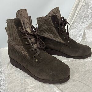 Bearpaw Casual Boots 12 Harmony Chocolate Hibertech nwot suede wool sheepskin